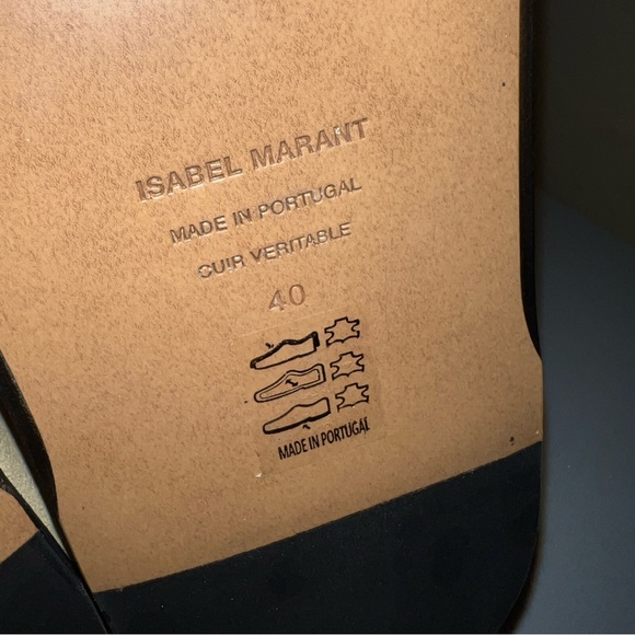 Isabel Marant Velvet Leather Suede Slip-On Mirvin Clogs NWB Size 40/ 9.5 - Picture 15 of 15